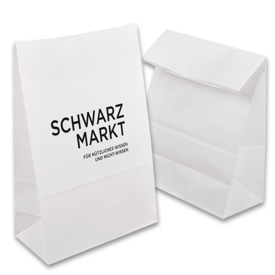 Lunchtüten bedrucken, bedruckte Papierbeutel, kleine Mengen, Kleinauflage.