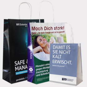 Papiertüten bedruckt GLOSSY Papier, Offset ab 250 Stück